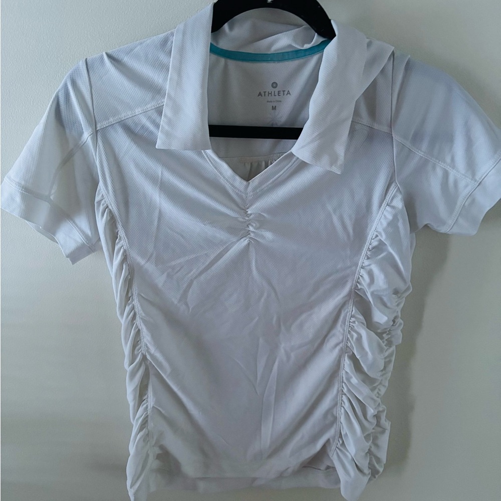 Athleta Women's White Button Down Shirt